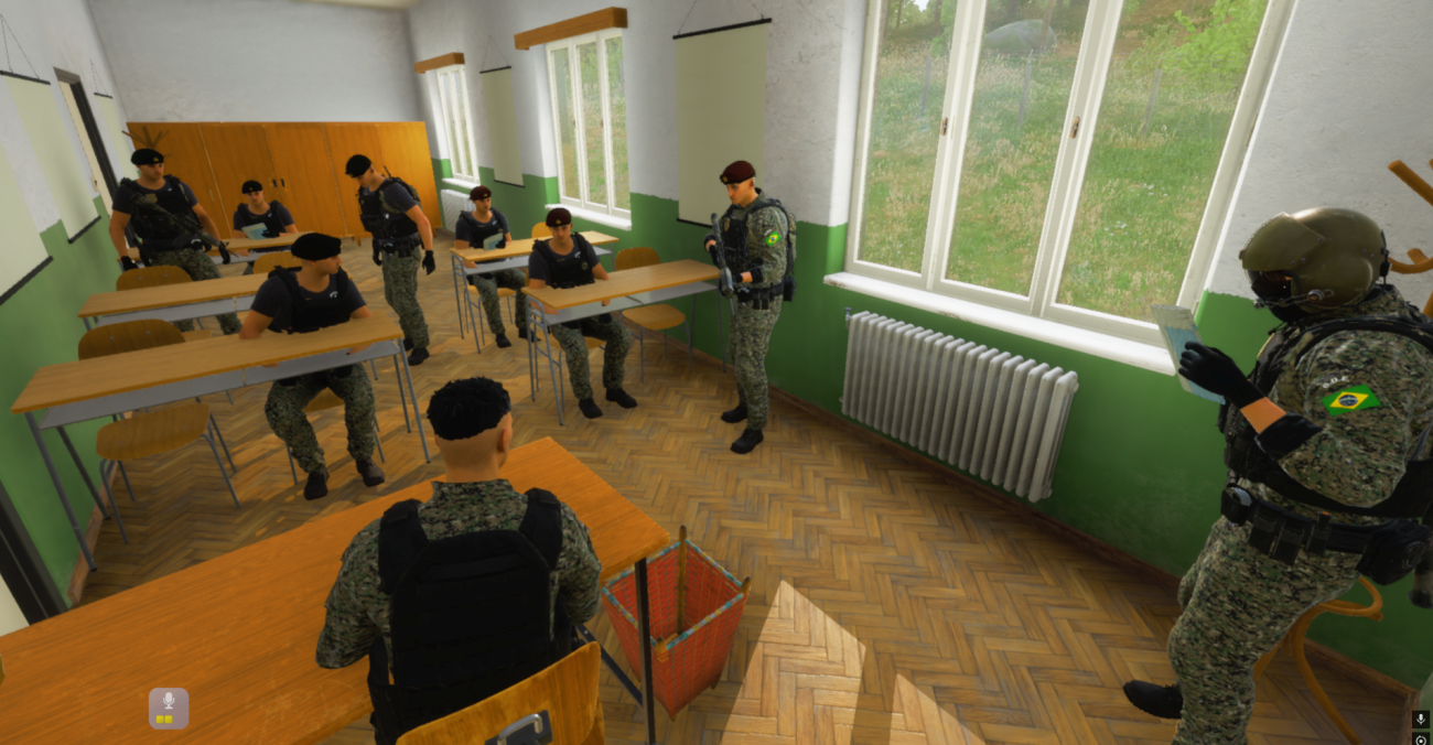 Treinamento policial em sala no Project Life RP