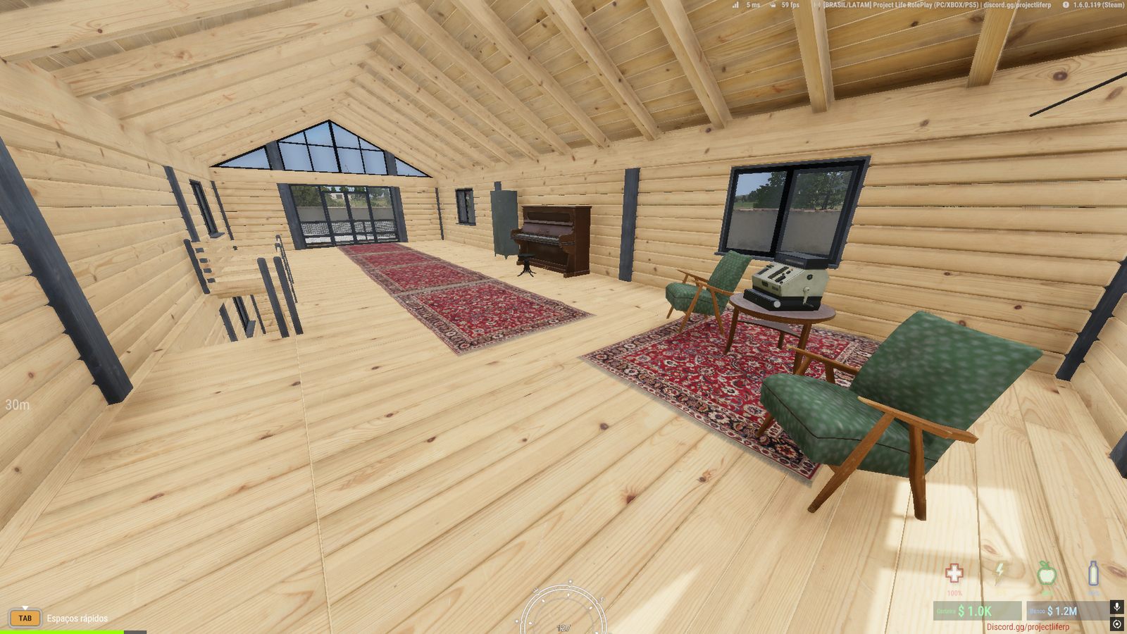 Interior de casa personalizada no Project Life RP